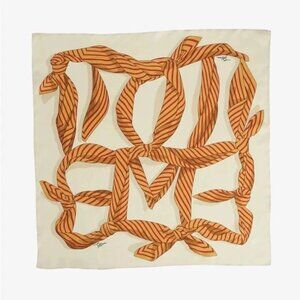 TOTEME !  100% Silk Scarf With knotted Monogram (57X57CM)